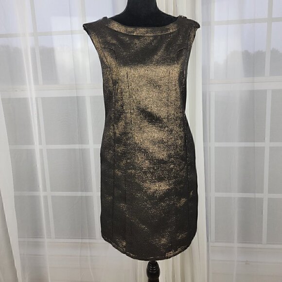 C BLOCK ISIA Metallic Bronz Mini -Length Dress Size Small - Picture 1 of 12
